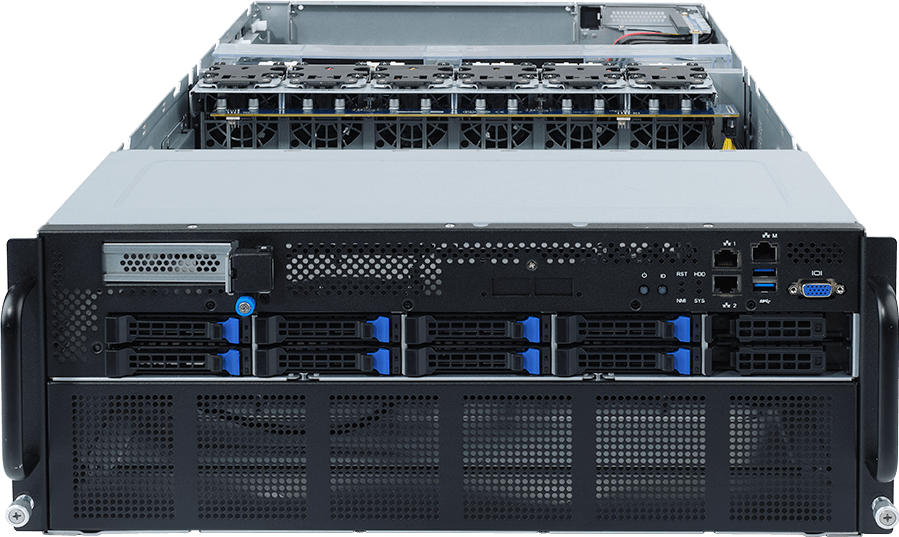 HPC/AI Server - AMD EPYC™ 7003/7002 - 4U DP 8 x PCIe Gen4 GPUs - G482-Z53