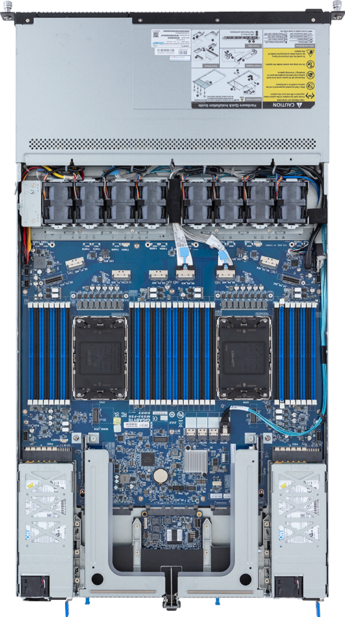 Rack Server - 5th/4th Gen Intel® Xeon® Scalable - 1U DP 4-Bay Gen4 NVMe/SATA/SAS Titanium - R183-S93-AAH1