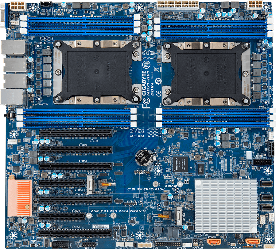 Motherboard - 2nd/1st Gen Intel® Xeon® Scalable - E-ATX DP 12 x DIMMs - MD71-HB1