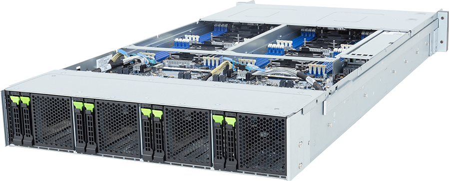 High Density Server - Intel® Xeon® 6 Processors - 2U 4-Node DP 8-Bay Gen5 NVMe/SATA/SAS-4 Immersion - H274-S61-IAW1