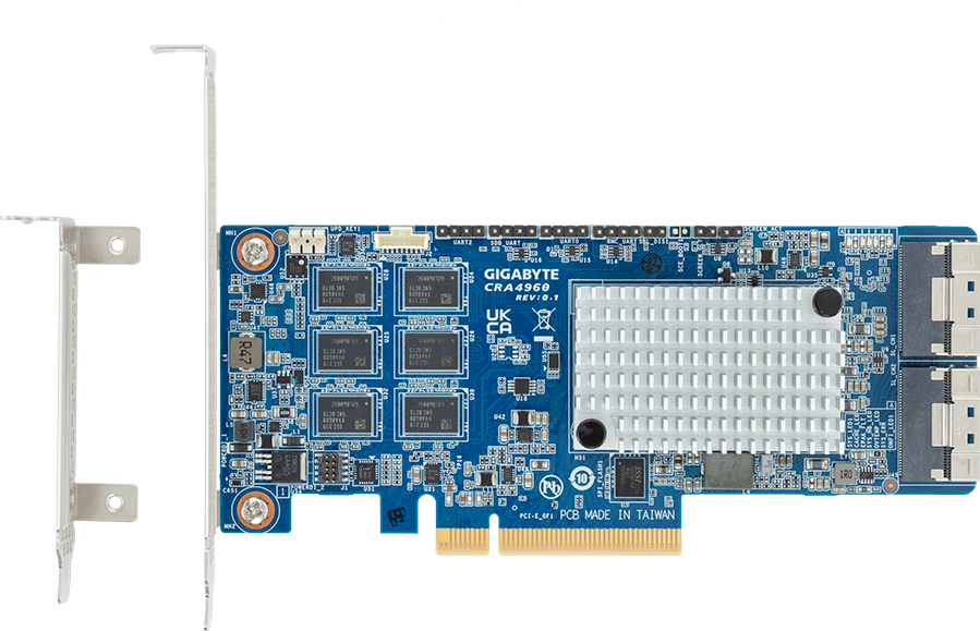 Broadcom® SAS3916 16-port 12Gb/s PCIe 4.0 x8 RAID Card - CRA4960