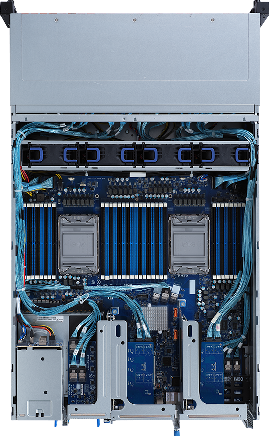 Rack Server - 3rd Gen Intel® Xeon® Scalable - 2U DP 24+2-Bay Gen4 NVMe/SATA/SAS - R282-NO0