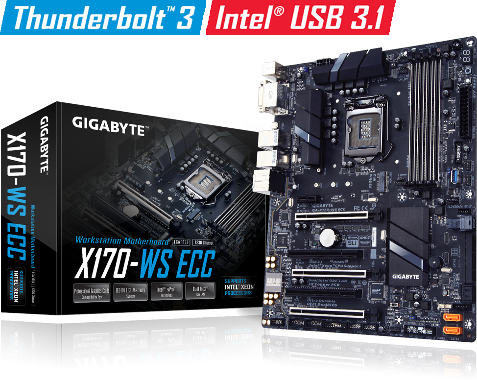 Placas Base - GA-X170-WS ECC