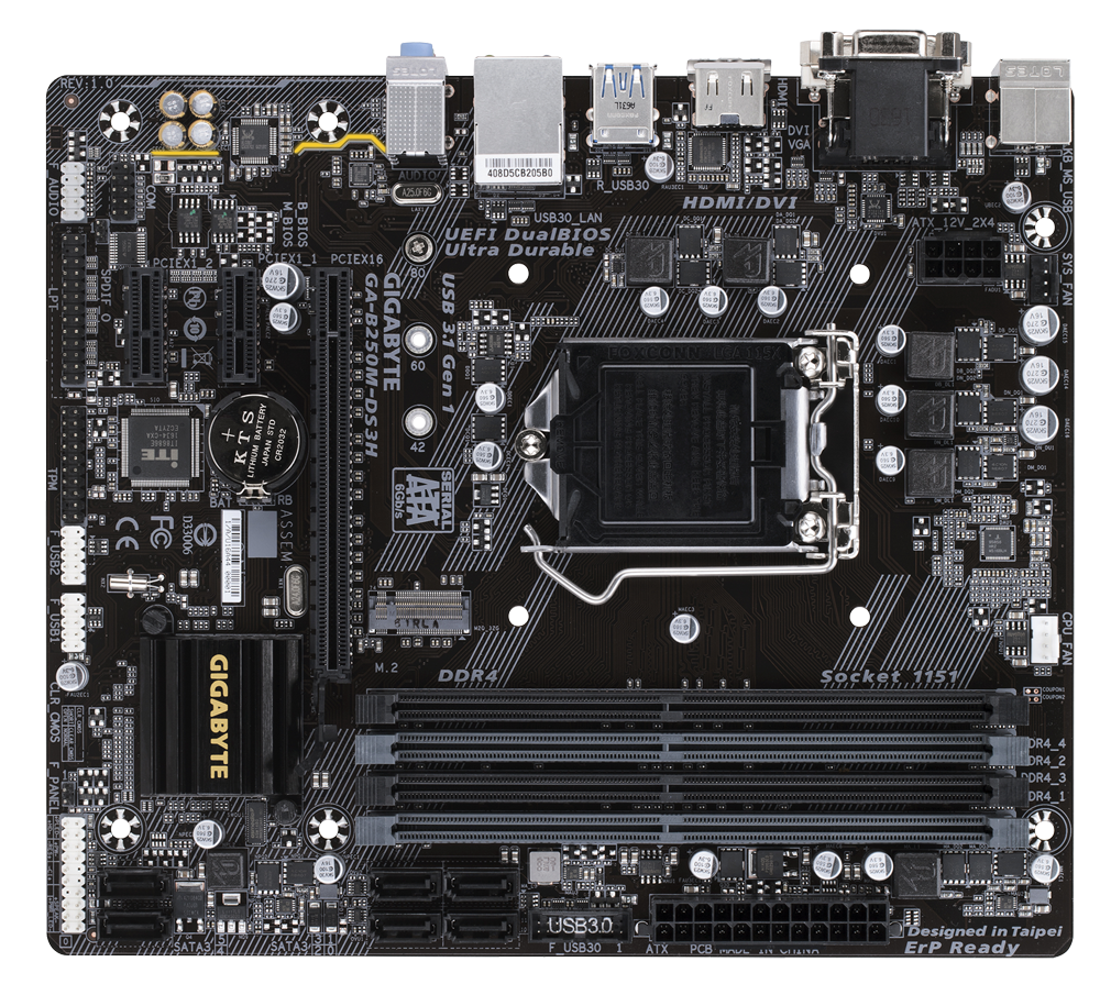 GA-B250M-DS3H (Rev. 1.0) - Преимущества | Материнские платы GIGABYTE