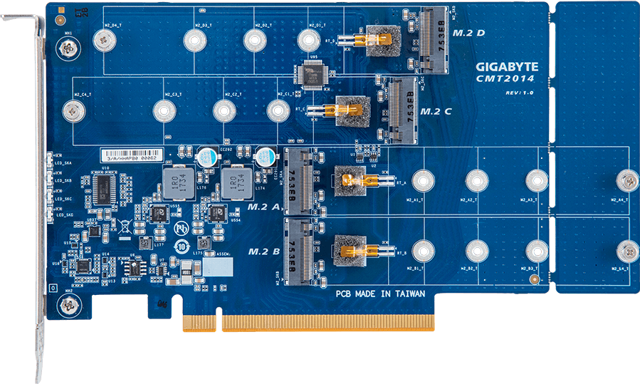 4 x M.2 PCIe x16 Card - CMT2014