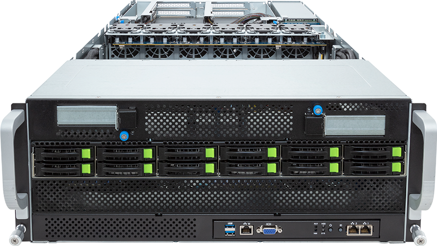 HPC/AI Server - AMD EPYC™ 9005/9004 - 4U DP 8 x PCIe Gen5 GPUs (with PCIe switches) - G493-ZB2-AAP1