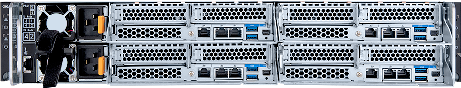 High Density Server - AMD EPYC™ 7003/7002 - 2U 4-Node DP 8-Bay Gen4 NVMe/SATA Immersion 3000W - H262-Z6B-ICP1
