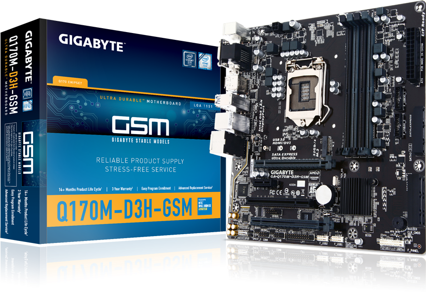 Motherboard - GA-Q170M-D3H-GSM