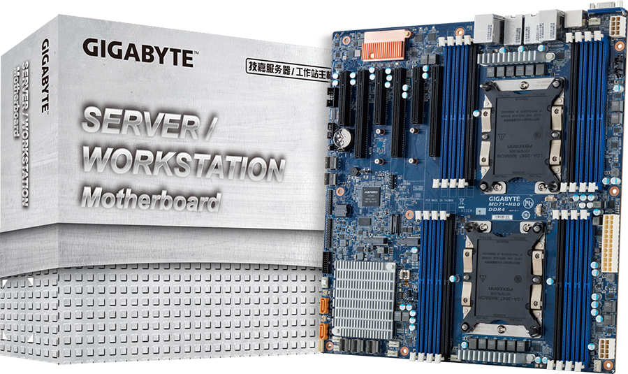 Motherboard - 2nd/1st Gen Intel® Xeon® Scalable - E-ATX DP 16 x DIMMs - MD71-HB0
