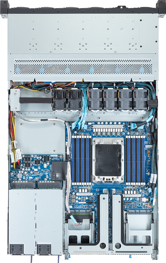 Rack Arm Server - AmpereOne® Family - 1U UP 12-Bay Gen5 NVMe/SATA/SAS-4 Titanium - R163-P32-AAH1