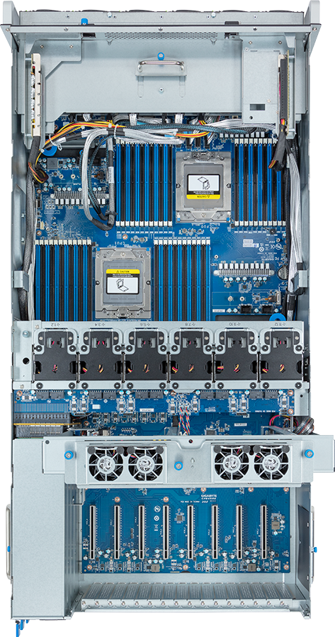 HPC/AI Server - AMD EPYC™ 9004 - 4U DP 10 x PCIe Gen5 GPUs (with PCIe switches) - G493-ZB1-AAP1