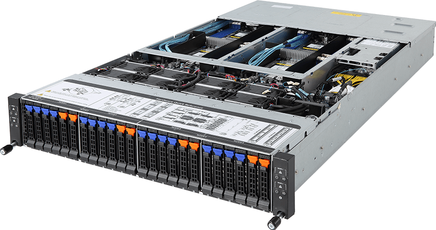 High Density Server - AMD EPYC™ 7002/7001 - 2U 4-Node DP 24-Bay Gen3 NVMe/SATA/SAS - H261-Z61