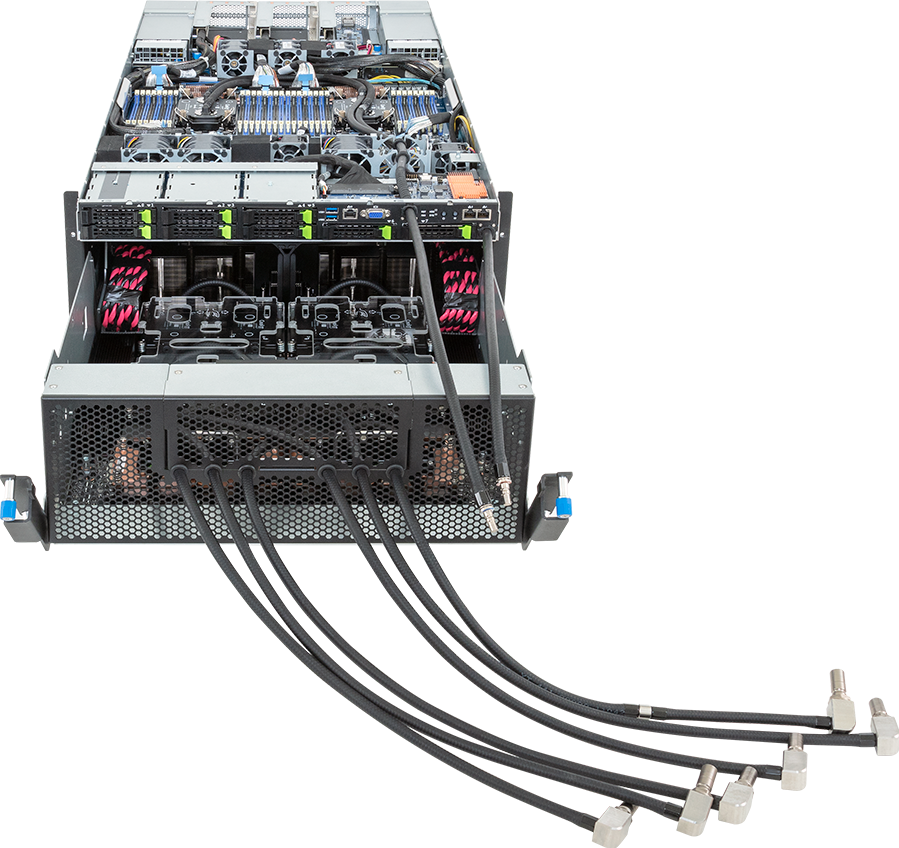 HPC/AI Server - 5th/4th Gen Intel® Xeon® Scalable - 5U DP NVIDIA HGX™ H100 8-GPU 4-Root Port DLC - G593-SD0-LAX1