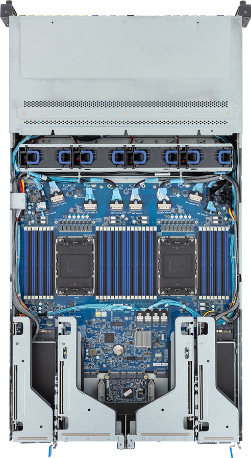 Rack Server - 5th/4th Gen Intel® Xeon® Scalable - 2U DP 24-Bay Gen4 NVMe/SATA/SAS (8 x NVMe) Platinum - R283-S92-AAE3