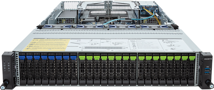 Rack Server - 5th/4th Gen Intel® Xeon® Scalable - 2U DP 24+2-Bay Gen4 NVMe/SATA/SAS Platinum - R283-S95-AAD1