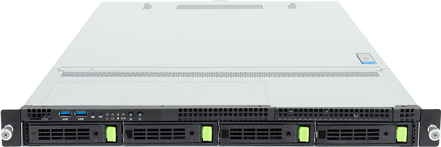 Rack Server - AMD EPYC™ 9006 SP8 Server Processors - 1U DP 4-Bay Gen5 NVMe/SATA/SAS-4 - R185-Z90-AS1