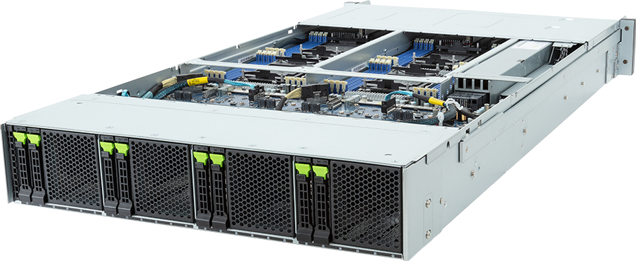 High Density Server - 5th/4th Gen Intel® Xeon® Scalable - 2U 4-Node 8-Bay Gen4 NVMe/SATA/SAS Immersion - H263-S64-IAW1