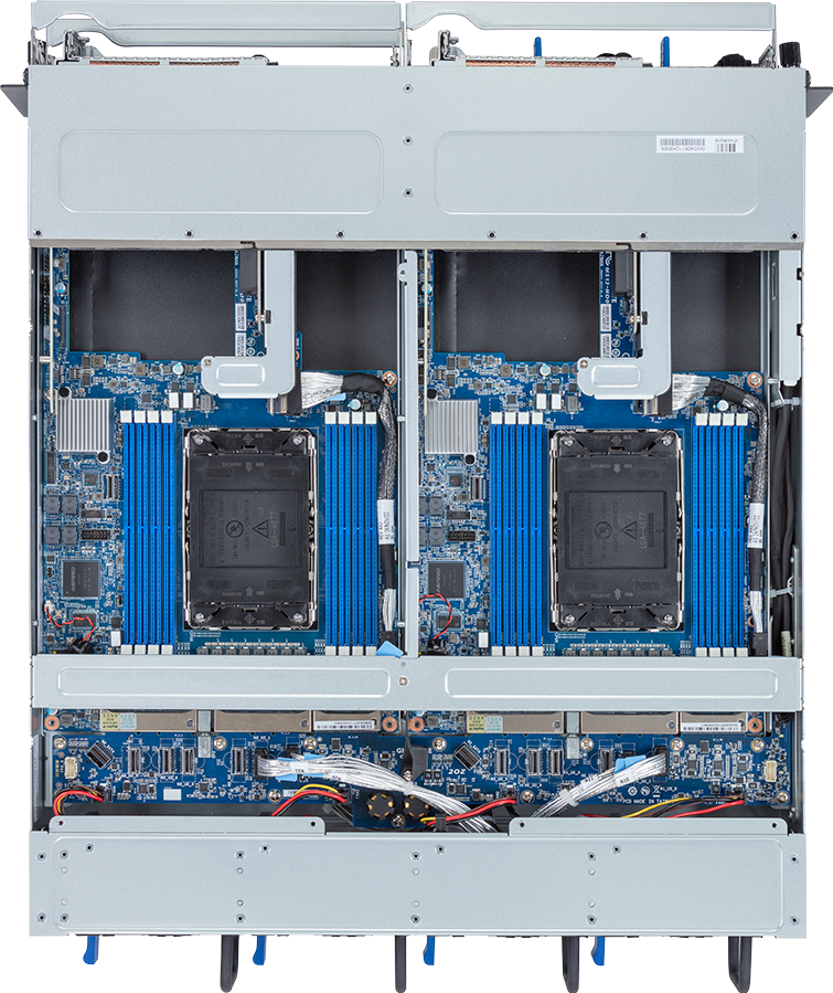 High Density Server - 5th/4th Gen Intel® Xeon® Scalable - 2U 3-Node UP 6-Bay E1.S Gen4 NVMe - H223-S10-AAP1