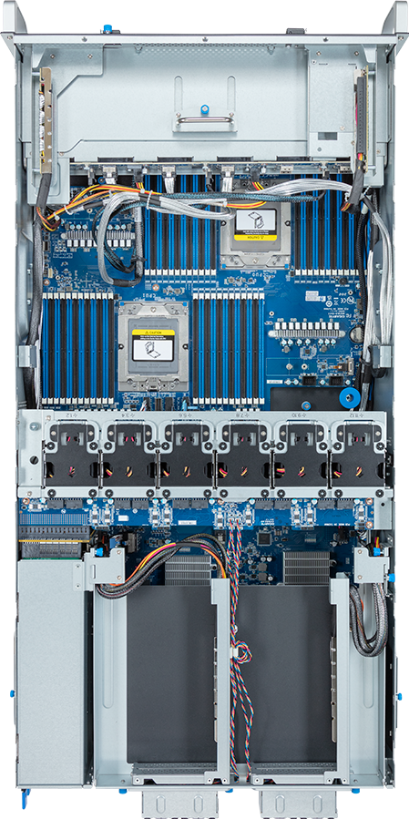 HPC/AI Server - AMD EPYC™ 9004 - 4U DP 10 x PCIe Gen5 GPUs (with PCIe switches) - G493-ZB1-AAP1