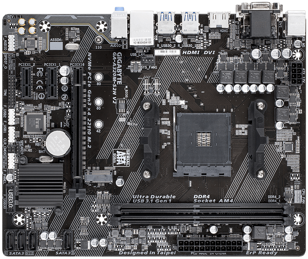 GA-A320M-S2H V2 (Rev. 1.x) - Преимущества | Материнские платы GIGABYTE