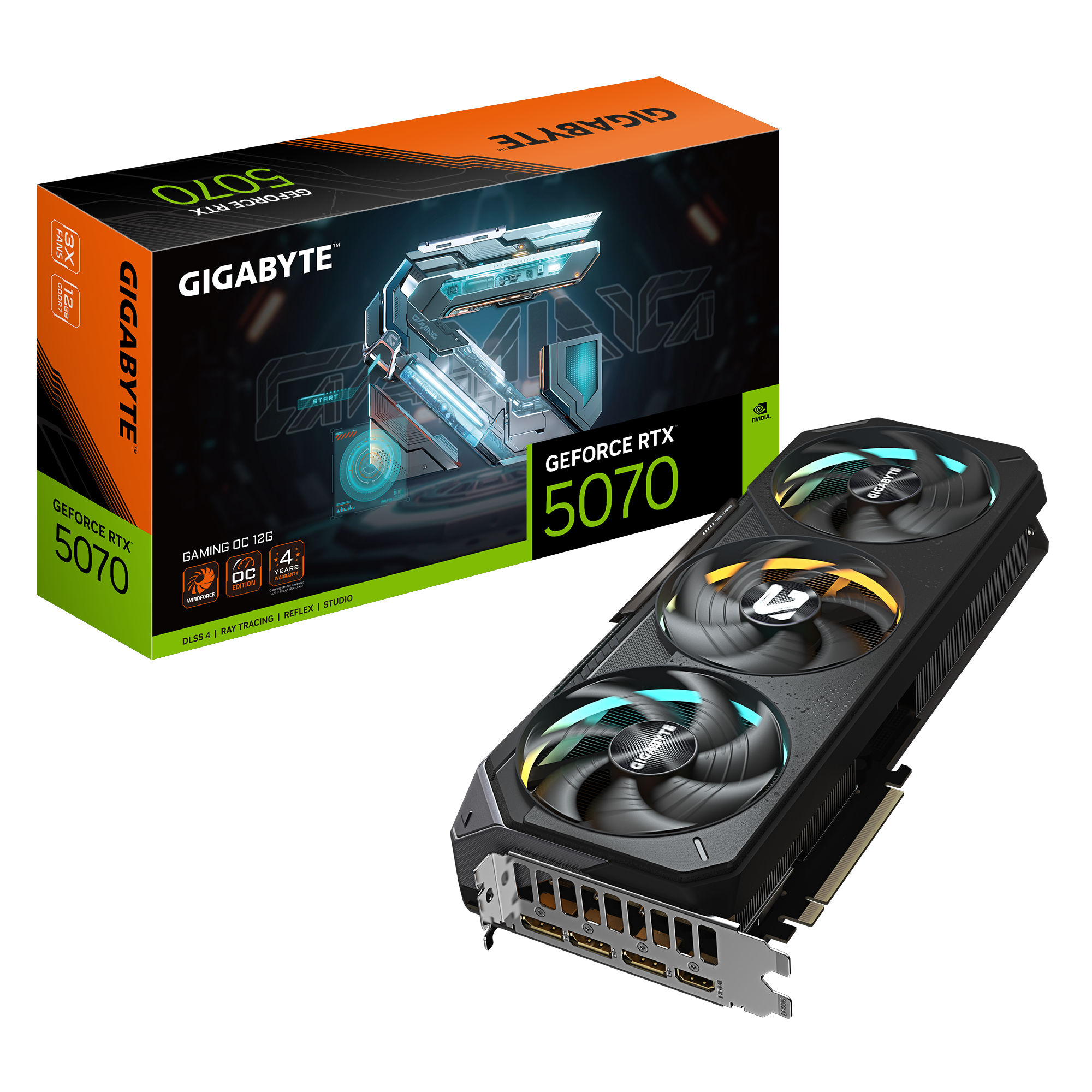 Tarjeta Gráfica Gigabyte GAMING OC NVIDIA GeForce RTX 5070 GDDR7 12GB