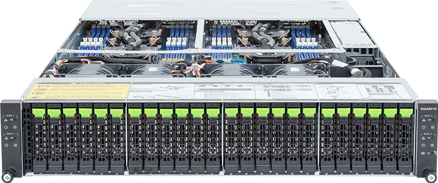 High Density Server - Intel® Xeon® 6 Processors - 2U 4-Node DP 24-Bay Gen5 NVMe/SATA/SAS-4 DLC - H274-S60-LAW1