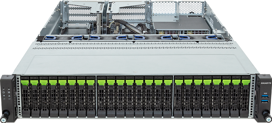 Rack Server - AMD EPYC™ 9004 - 2U UP 24-Bay Gen5 NVMe Platinum - R263-Z36-AAD1