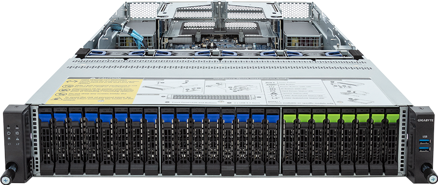 Rack Server - AMD EPYC™ 9004 - 2U DP 24-Bay Gen4 NVMe/SATA/SAS (8 x NVMe) Platinum - R283-Z92-AAE2