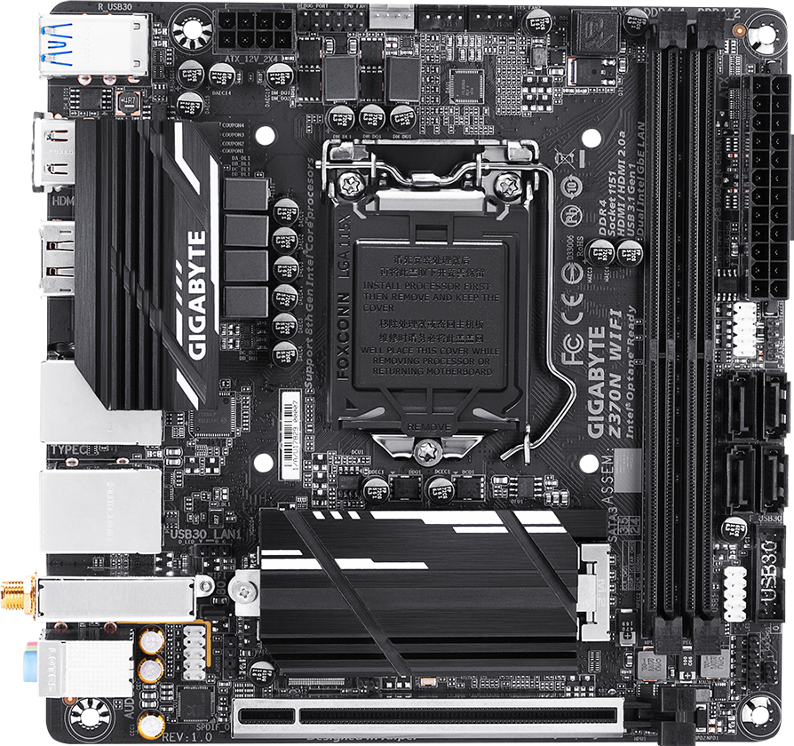 マザーボード GIGABYTE Z370N WIFI i5 9400f DDR4 32GB Z370N WIFI (Rev. 1.0) - GIGABYTE Japan