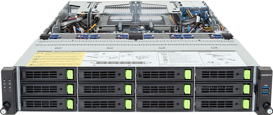 Rack Server - Intel® Xeon® 6 Processors - 2U DP 12+2-Bay Gen5 NVMe/SATA/SAS-4 - R284-A90-AAL1