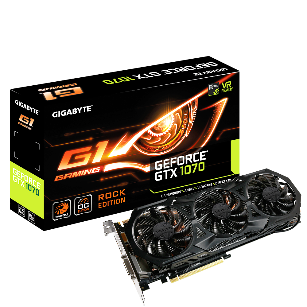 GeForce® GTX 1070 G1 ROCK 8G - GIGABYTE Global