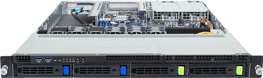 Rack Server - Intel® Xeon® 6300/E-2400 - 1U UP 4-Bay Gen4 NVMe/SATA - R133-X10-AAA2