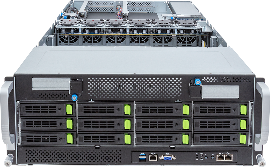 HPC/AI Server - 5th/4th Gen Intel® Xeon® Scalable - 4U DP 10 x PCIe Gen5 GPUs (with PCIe switches) - G493-SB1-AAP1