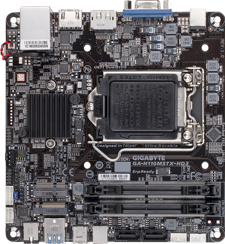 Tarjetas Madre - GA-H110MSTX-HD3