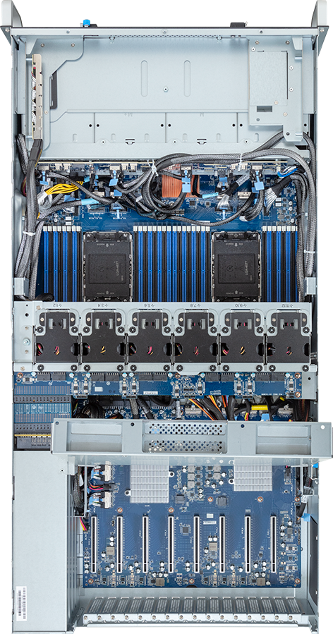 HPC/AI Server - 5th/4th Gen Intel® Xeon® Scalable - 4U DP NVIDIA OVX™ 8 x PCIe Gen5 GPUs - G493-SB4-AAP1
