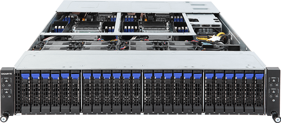 High Density Server - 1st/2nd Gen Intel® Xeon® Scalable - 2U 4-Node DP 24-Bay SATA/SAS - H261-PC0