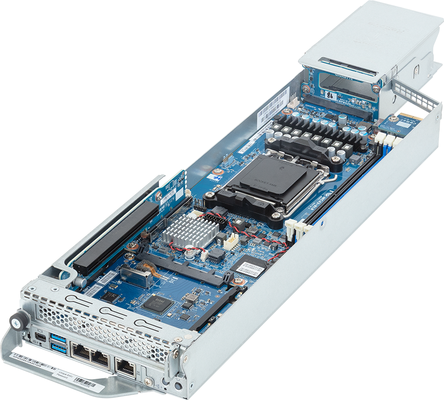 Blade Server - AMD EPYC™ 4005 & Ryzen™ 9000 - 3U 10-Node UP 20-Bay Gen5 NVMe/SATA - B343-C40-AAJ1