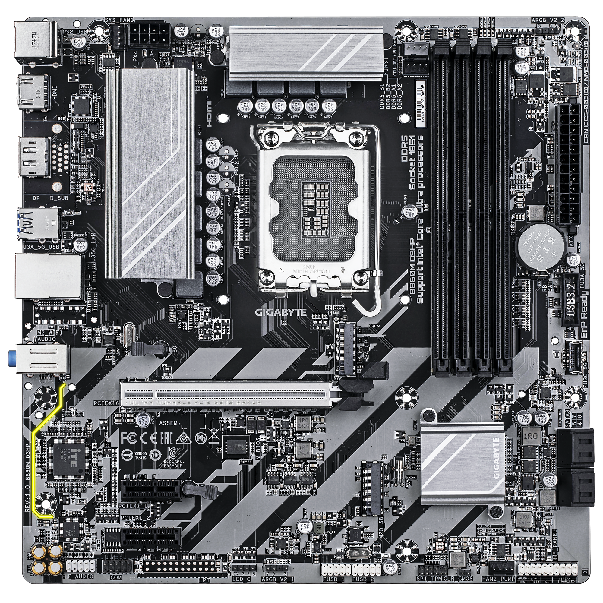 Placa Gigabyte B860M D3HP LGA1851 DDR5