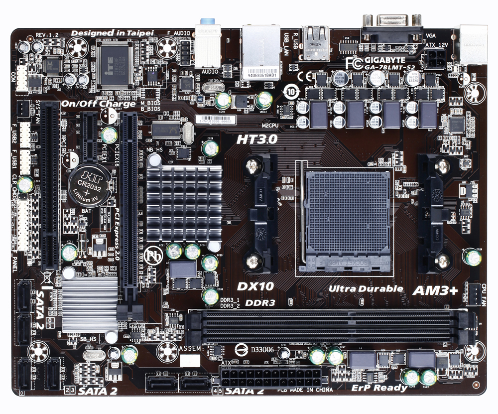 GA78LMTS2 (Rev. 1.2) Key features Motherboard GIGABYTE