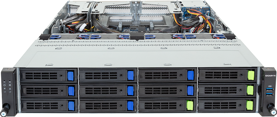 Rack Server - Intel® Xeon® 6 Processors - 2U DP 12+2-Bay Gen5 NVMe/SATA/SAS-4 with expander - R284-A94-AAL1