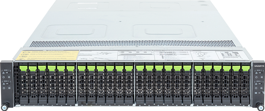 High Density Server - Intel® Xeon® 6 Processors - 2U 4-Node DP 24-Bay Gen5 NVMe/SATA/SAS-4 DLC - H274-S60-LAW1