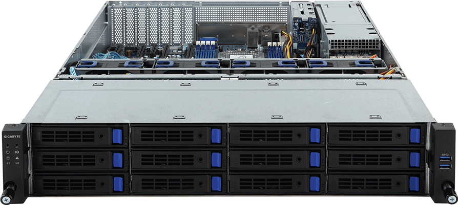Rack Serve - AMD EPYC™ 7002/7001 - 2U UP 12+2-Bay SATA/SAS - R271-Z00