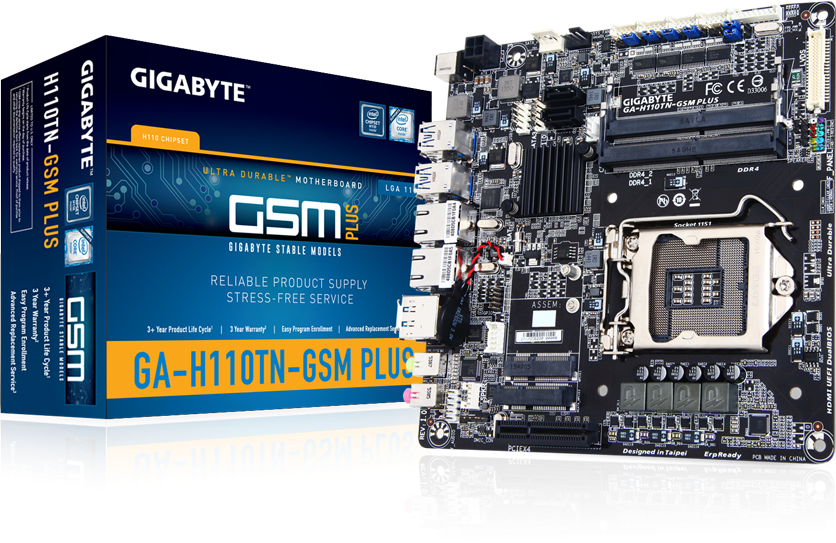 Motherboard - GA-H110TN-GSM PLUS