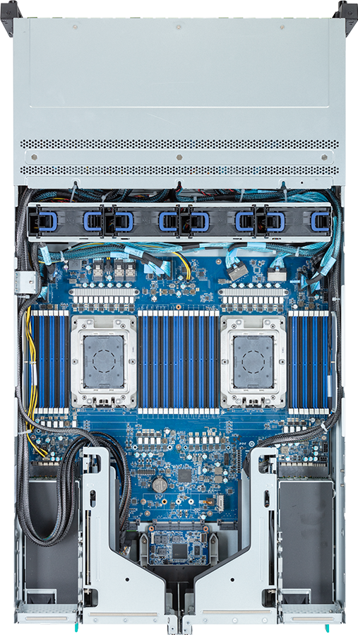 Rack Arm Server - AmpereOne® Family - 2U DP 24-Bay Gen5 NVMe/SATA/SAS-4 (12 x NVMe) Titanium - R283-P92-AAL1