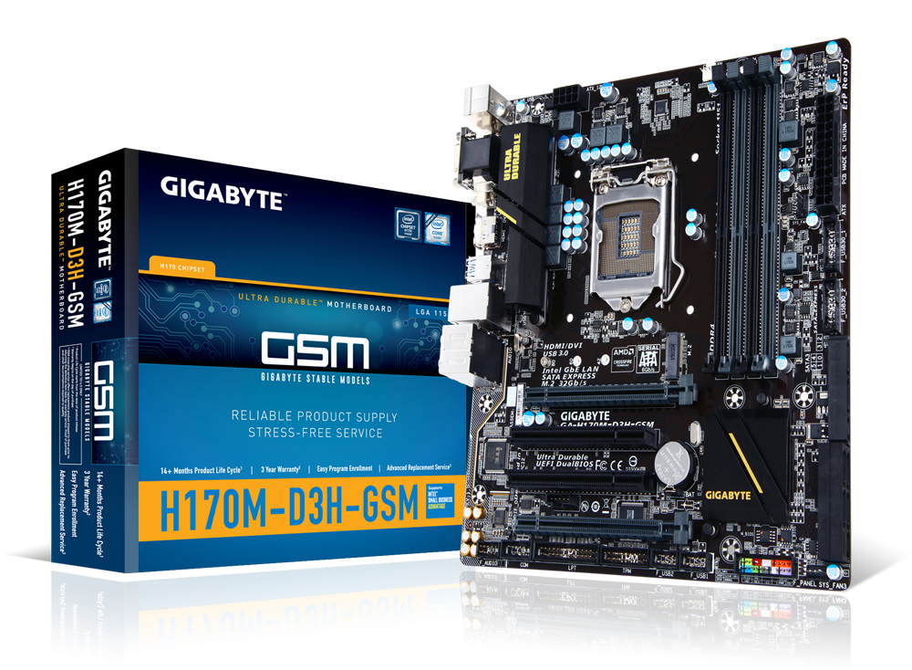 GA-H170M-D3H-GSM (Rev. 1.0) - GIGABYTE U.S.A.
