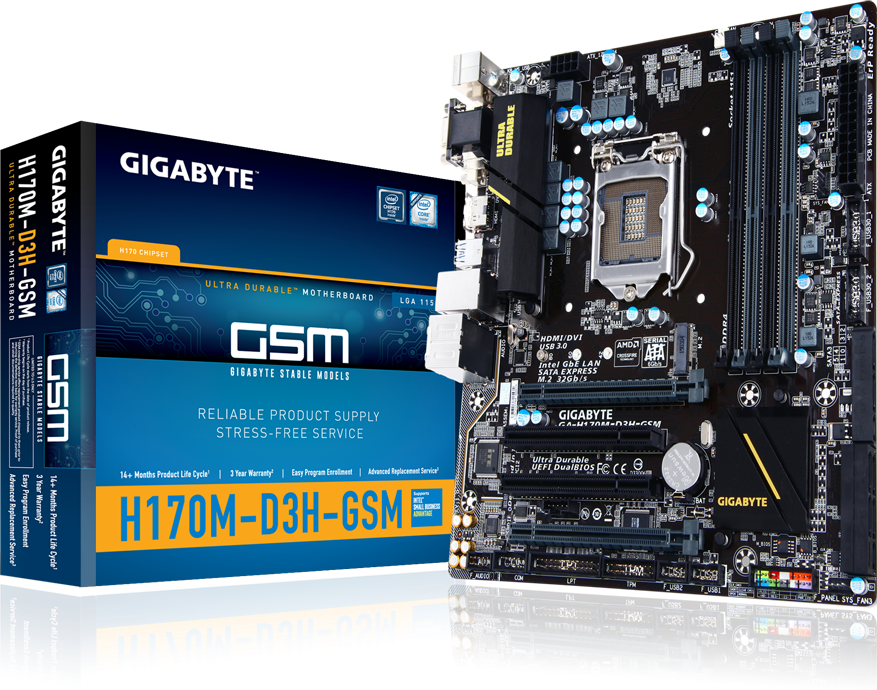 Motherboard - GA-H170M-D3H-GSM