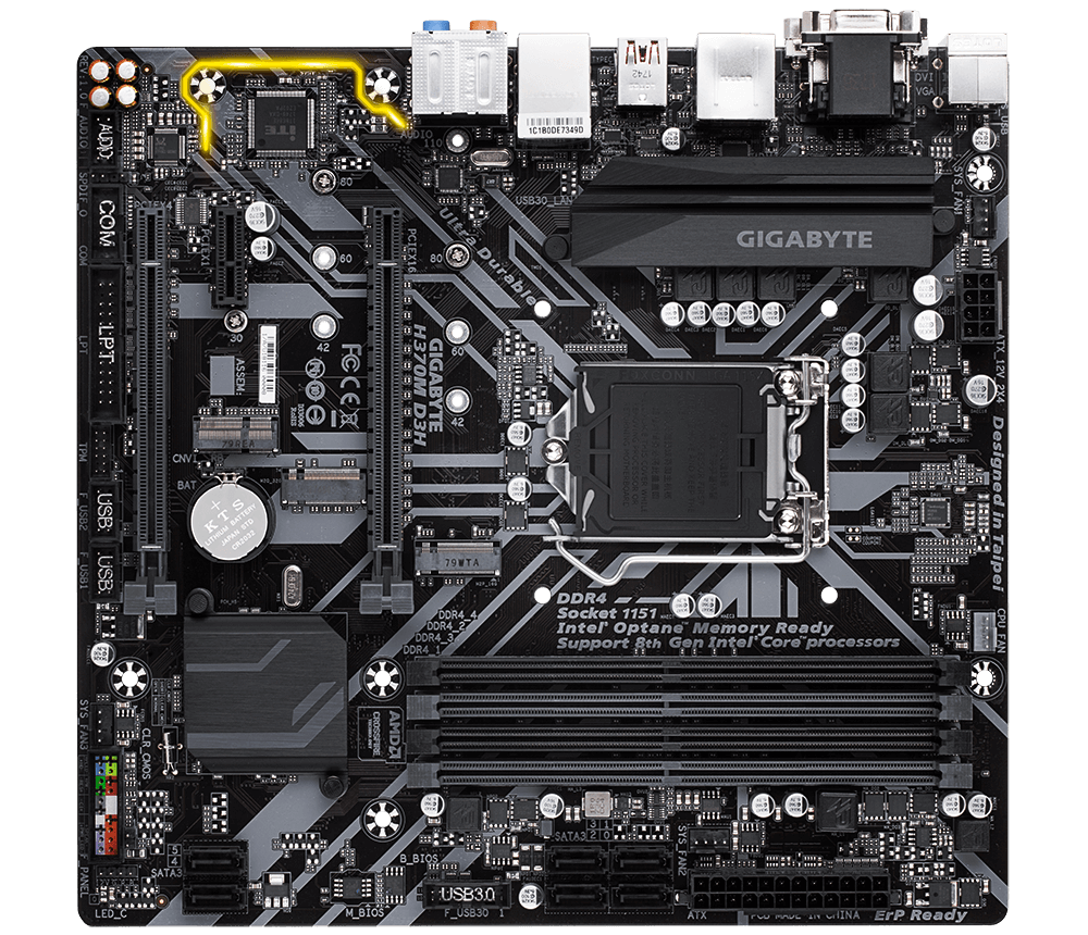 H370M D3H (Rev. 1.0) - Kluczowe cechy | Płyty główne GIGABYTE