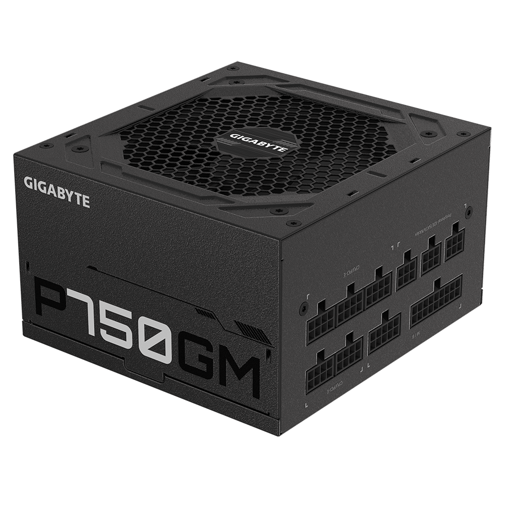Gigabyte P750GM Siyah üç çeyrek ürün görünümü