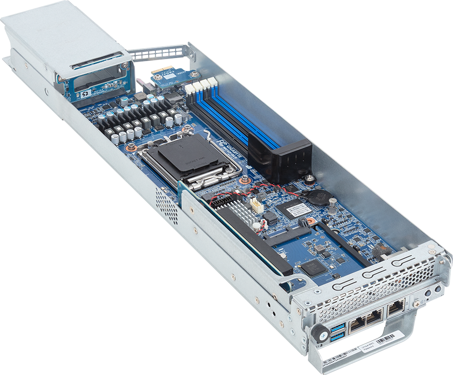 Blade Server - AMD EPYC™ 4005 & Ryzen™ 9000 - 3U 10-Node UP 20-Bay Gen5 NVMe/SATA - B343-C40-AAJ1