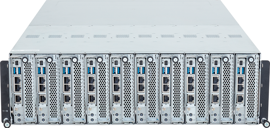 Blade Server - AMD EPYC™ 4005 & Ryzen™ 9000 - 3U 10-Node UP 20-Bay Gen5 NVMe/SATA - B343-C40-AAJ1